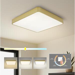 Brilagi - Plafonieră LED POOL, 48 W, 230 V, 3000/4000/6000 K, 50 x 50 cm, aurie