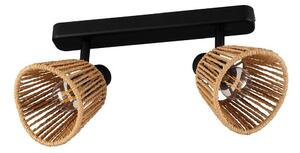 Eglo 44129 - Spot KEELBY 2xE14/10W/230V negru/bej