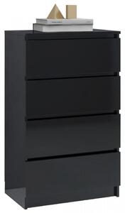 Servanta, negru extralucios, 60 x 35 x 98,5 cm, PAL - V800538V