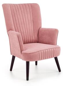 Fotoliu Houston 955, Roze, Negru, Tapiterie, 100x75x70cm, 13.5 kg