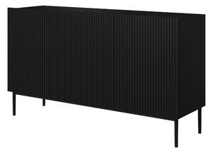 Comoda Nicole 150 cm - negru mat / picioare negre