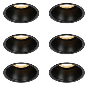 Set de 6 spoturi incastrate negre GU10 50mm IP44 - Dept