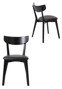 Scaun de dining Pero cu piele sintetică, stejar negru
