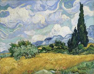 Reproducere Wheatfield with Cypresses, 1889, Vincent van Gogh