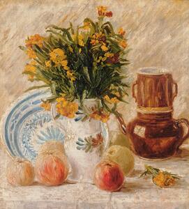 Vincent van Gogh - Reproducere Vase with Flowers, Coffeepot and Fruit, (35 x 40 cm)