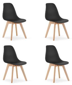 Set de 4 scaune de dining KITO negre