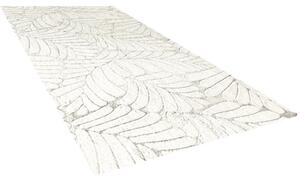 Covor pufos Solevito Romance Cutout Leaf bej 80x150 cm
