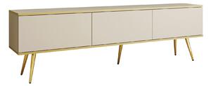 Comodă TV Princal II, Auriu, Crem, PAL laminat, 53x175x32cm