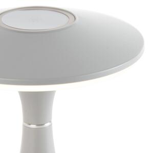 Lampă de masă gri incl. LED 3 trepte reglabilă IP44 reîncărcabilă - Espace
