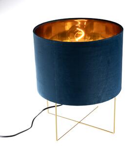 Lampa de masa moderna albastra cu aur - Rosalina