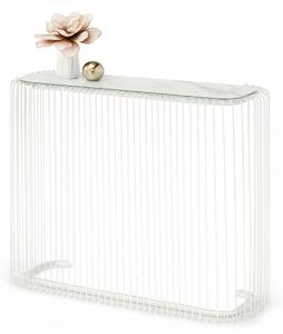 Măsuță consolă Naviole (marmură + alb). Promo -20%. 1136443