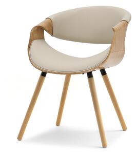 Scaun sufragerie Busque (bej + stejar). Promo -13%. 1136457