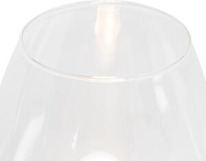 Lampa de masa clasica aurie cu sticla - Elien