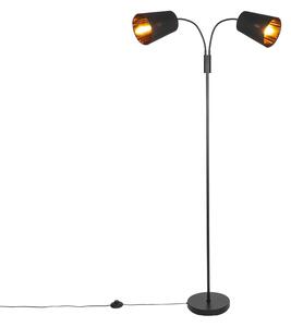 Lampa de podea inteligenta neagra cu 2 WiFi P45 - Carmen