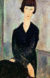 Reproducere Woman in Black Dress, Modigliani, Amedeo