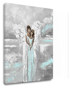 Înger picturi pe pânză Îngerul îmbrățișare cerească
