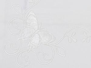 Husa de perna decorativa BUTTERFLY DANCE 40x40 cm, alba