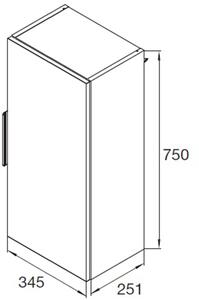 Roca Suit dulap 34.5x25.1x75 cm agățat lateral alb A857049806