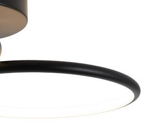Plafoniera neagră cu LED în 3 trepte reglabilă 2 lumini - Joaniqa
