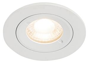 Spot încastrat inteligent alb rotund IP44 incl. Wifi GU10 50mm - Xena