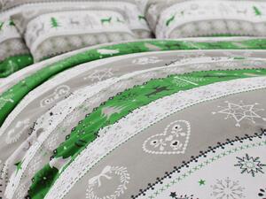 Lenjerie de pat din bumbac WINTER REINDEER verde Dimensiune lenjerie de pat: 70 x 90 cm | 140 x 200 cm