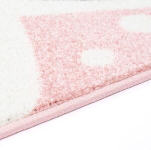 Covor fermecător roz pentru fete cu iepuraș mic Lăţime: 120 cm | Lungime: 160 cm