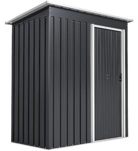 Outsunny Magazie Scule Cu Usa Glisanta Negru Usor De Montat Cu 6 Compartimente Stil Modern 163x89x182 cm | Aosom Romania