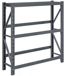 HOMCOM Raft Autoportant pentru Cutii cu 3 Niveluri, Raft pentru 6 Cutii cu Înălțime Reglabilă, 110x30x110 cm, Gri | Aosom Romania