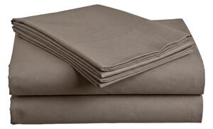 Cearsaf din bumbac STANDARD 140x240 cm, gri inchis
