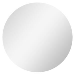 Kleankin Oglinda de Baie Rotunda cu Lumina LED in 3 Culori si intrerupatoare Touch, Ø70x3.5 cm, Transparent | Aosom Romania