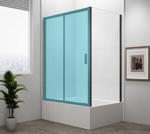 Polysan Polysan, perete lateral de duș DEEP BLACK 750x1650mm, sticlă transparentă, MD3116B