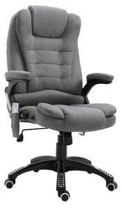 Vinsetto Fotoliu Relax cu 6 Zone de Masaj, Spătar Reglabil și Design Ergonomic, Gri | Aosom Romania