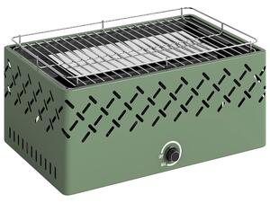 Outsunny Grătar Portabil pe Cărbune cu Ventilator Integrat pentru Exterior, Verde Deschis | Aosom Romania