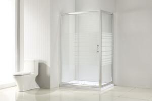 Cabină de duș rectangulară Belform Grid 120x80 cm, sticlă securizată, profil crom