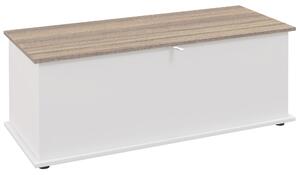 HOMCOM Bancă multifuncțională din lemn pentru dormitor și hol, alb, 100x40x40 cm | Aosom Romania
