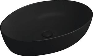Lavoar pe blat Jungborn KALEN 62,5x42 cm cu dop ceramic negru mat