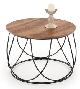 Măsuță de cafea Houston 689, Nuca, Negru, Metal, 41cm, 8 kg