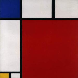 Mondrian, Piet - Artă imprimată Composition with Red, Blue and Yellow, 1930, (40 x 40 cm)