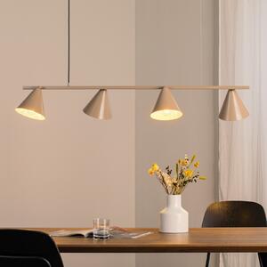 ALDEX Lampă suspendată Form 4, bej, metal, 4 becuri, formă conică, soclu E27, reglabil, Bej, Camera de zi / sufragerie, Metal, Modern
