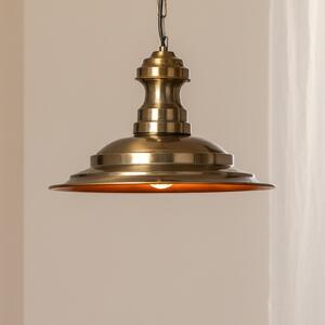 Opviq Lampă suspendată Sivani MR-637, auriu antic, metal, Ø 39 cm, reglabil, Bronz / Alamă Veche, Camera de zi / sufragerie, Metal, Vintage