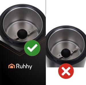 Râșniță electrică de cafea, condimente și nuci Ruhhy - Lame din oțel inoxidabil, 50g, 150W