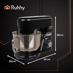 Robot de bucătărie multifuncțional Ruhhy 2300W - Cu bol încălzit 6.2L, negru