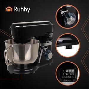 Robot de bucătărie multifuncțional Ruhhy 2300W - Cu bol încălzit 6.2L, negru