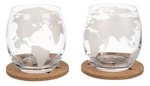 Set cadou pentru whisky Glob Pământesc Malatec - Carafe 850ml cu corabie, 2 pahare, suport lemn