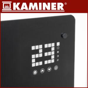 Panou radiant din sticlă cu infraroșu Kaminer Zelva 2500W - Cu control Wi-Fi și telecomandă