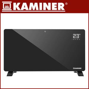Panou radiant din sticlă cu infraroșu Kaminer Zelva 2500W - Cu control Wi-Fi și telecomandă