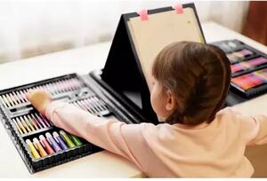 Set de pictură și desen pentru copii Maaleo - 208 piese în servietă cu șevalet inclus