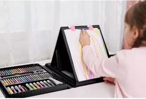 Set de pictură și desen pentru copii Maaleo - 208 piese în servietă cu șevalet inclus
