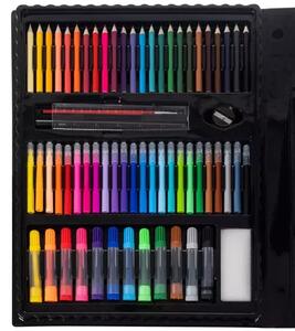Set de pictură și desen pentru copii Maaleo - 208 piese în servietă cu șevalet inclus