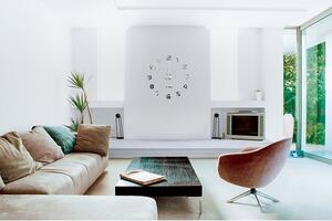Ceas decorativ de perete Ruhhy - DIY cu efect de oglindă 3D, dimensiune reglabilă 60-130 cm, Argintiu